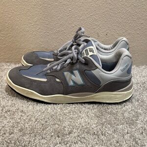 COPY - New Balance Gray and Blue Sneakers with Suede Mesh Design